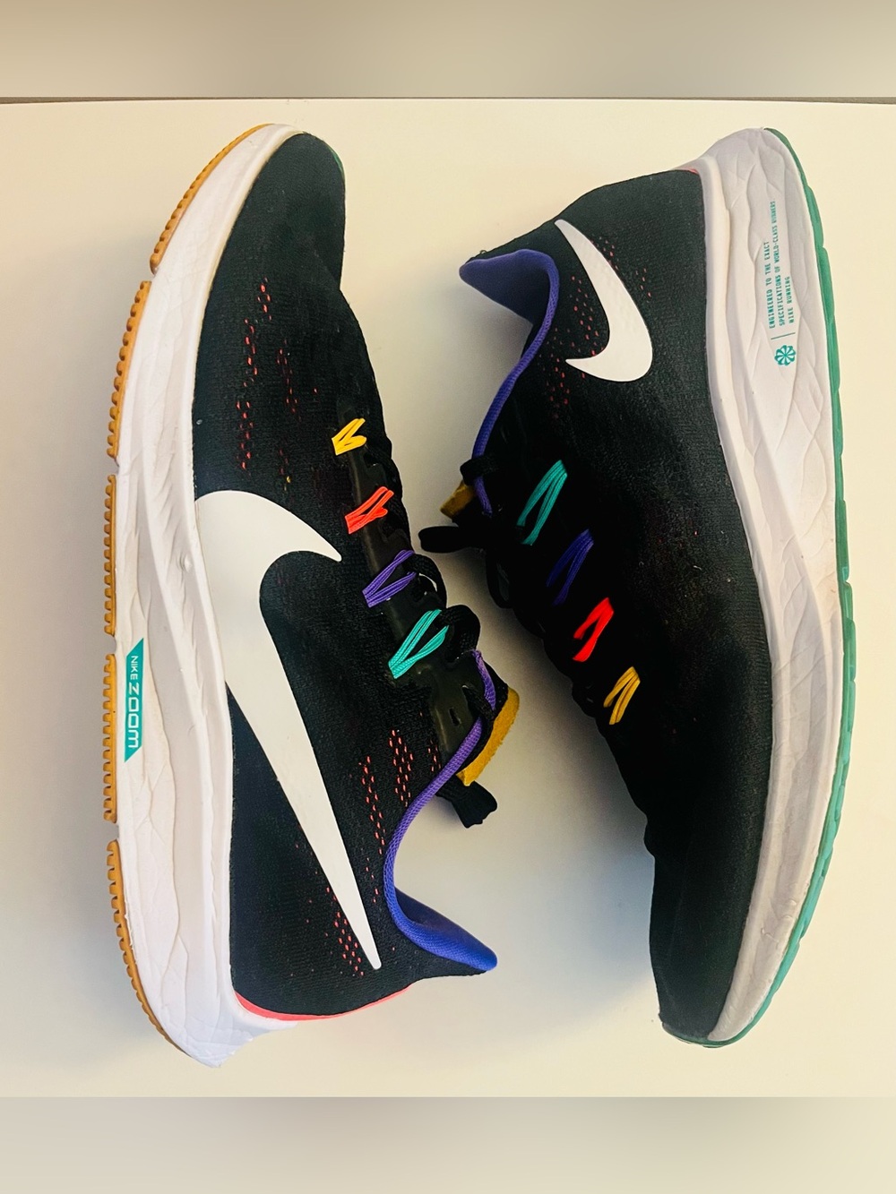 Nike Women’s Black Sneakers with Multicolor Accents
